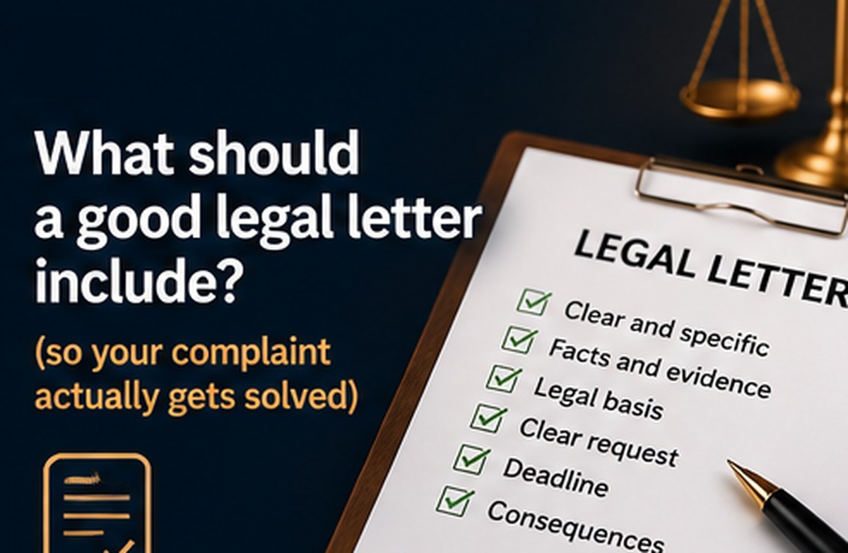 What makes a good legal letter? (so your complaint actually gets resolved)