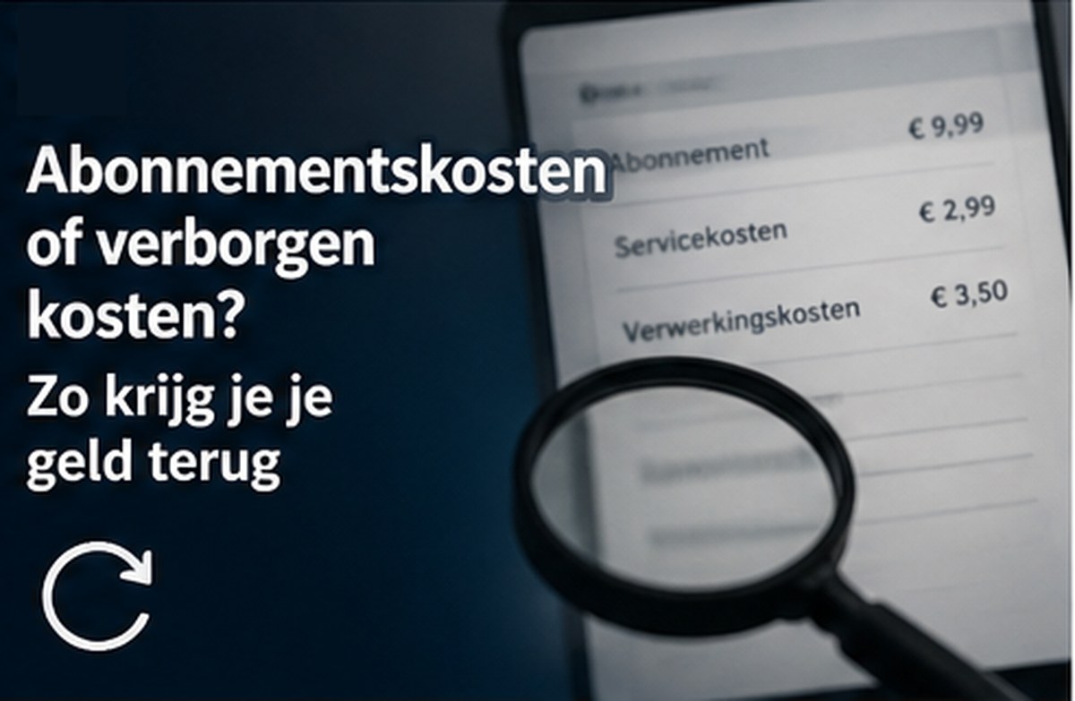 Abonnementskosten of verborgen kosten? Zo krijg je je geld terug