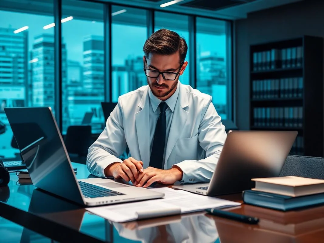 Lawyer using AI technology